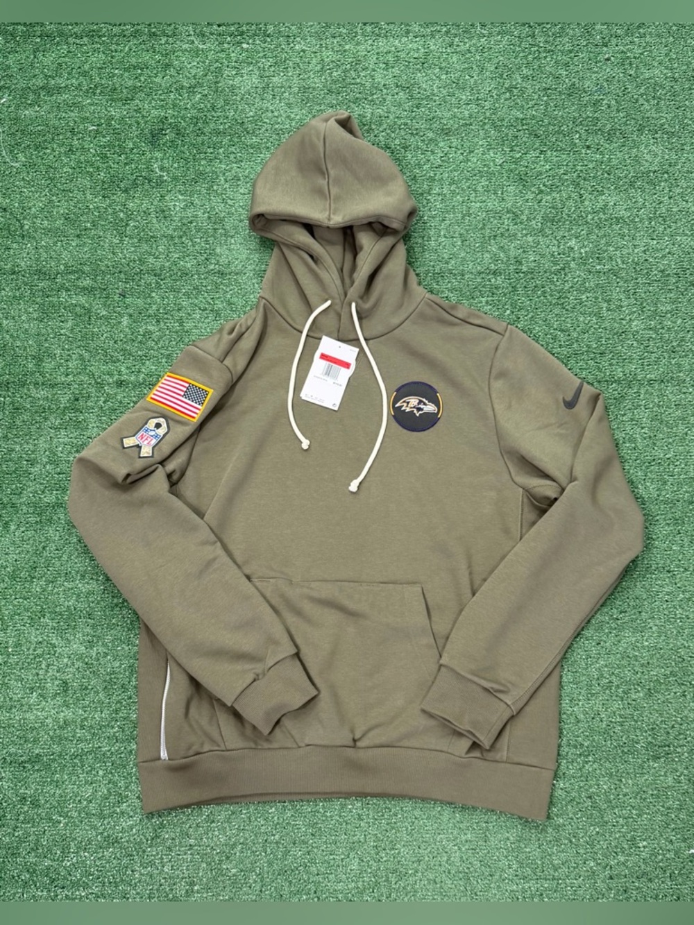 Nike AUTHENTIC Baltimore Ravens 2025 Salute to Service Hoodie Mens Large